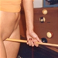 Can your favourite gal play snooker ????    for *peep* pool table